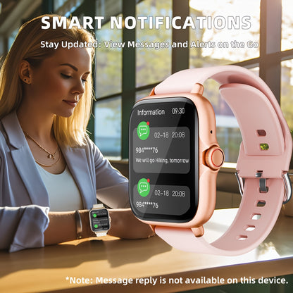 Sports Smart Watch, 1. 83'' Full Touch Screen Display with Message, Answer Make Call Smartwatch, Sleep Monitoring, Sports Pedometer, Information Alerts, for iPhone Android Phones, Smartbands Fitness Watch for Women Men Friend Beauty Fashion