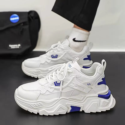 Men Thick Soled Casual Shoes Lace up Comfortle Breathle Suitle Outdoor Sports Running Shoes in All Seasons﻿