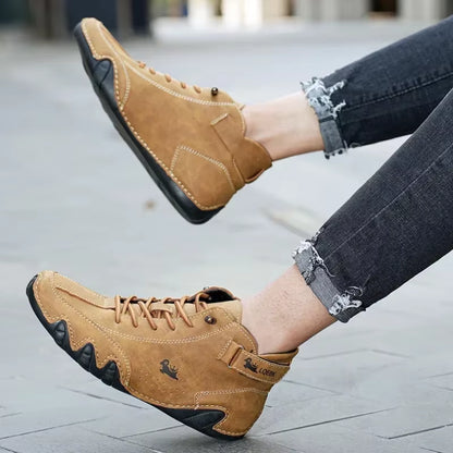 Men'S Boots Casual Fashion Luxury Designer Soft Sole Waterproof Mens Loafers New Trend High Quality Couple Lace up Hiking Shoes