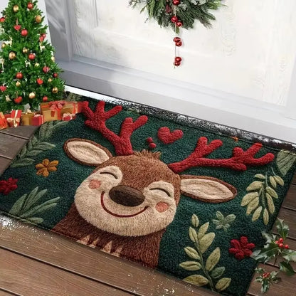 Christmas Door Mat Indoor Gingerbread Man Carpet and Red Santa Claus Outdoor New Year 2026 Merry Christmas Home Decor Foot Mat
