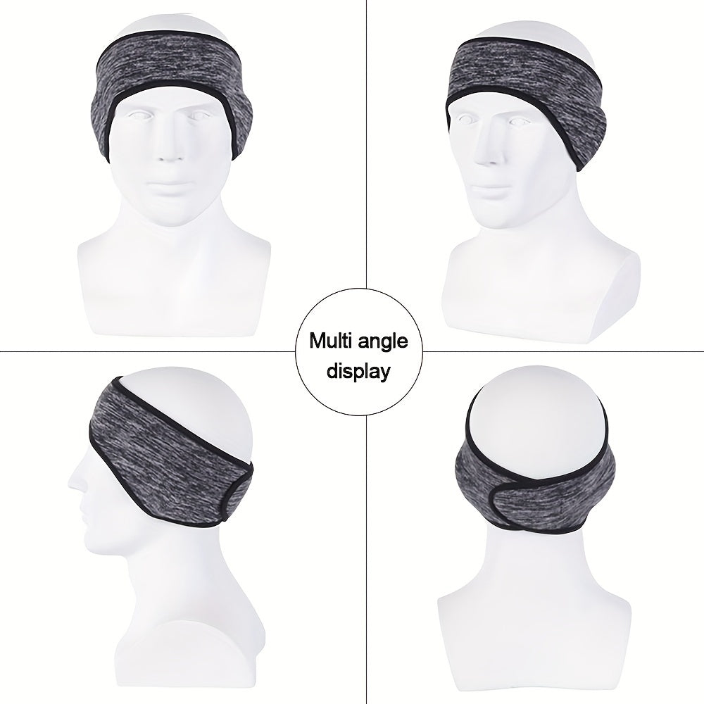 Winter Fleece Headband, Sport Earmuffs, Windproof Stretchy Ear Covers, Ski Workout Sweatband, Thermal Moisture Wicking Sport Headbands - For Men & Women - For Winter Sports & Outdoor Activities - Perfect Gift for Cold Weather Beauty World Shop