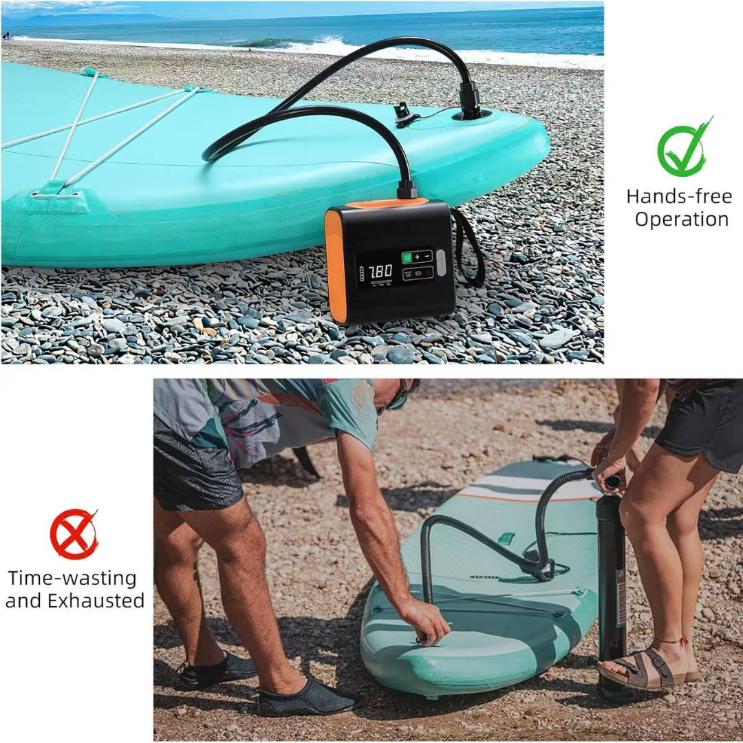 WESTTUNE Outdoor Wireless Air Pump Travel Vacuum Pump with Inflatable Deflate Portable Electric MINI Inflatable Pumps for Mats