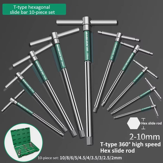 8/10Pcs Torx Screwdriver Set T-Type Allen Hex Wrench Chrome Spanner Socket Hand Wrench Tool T/L 2/2.5/3/3.5/4/4.5/5/6/8/10MM