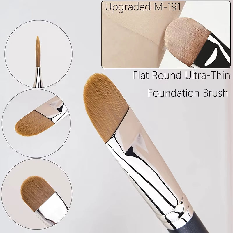 Flat round Ultra-Thin Foundation Concealer Makeup Brush Professional Contour Liquid Cream Concealer Make-Up Tool 4 Types Sizes
