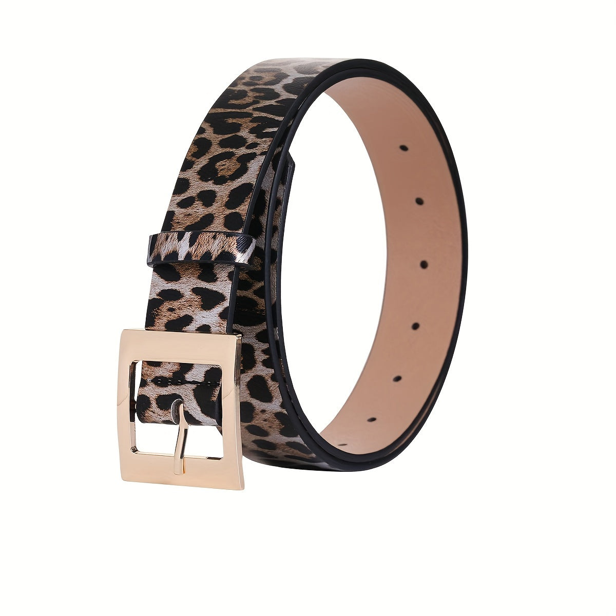 Chic Leopard Print Wide Belt for Women - Versatile PU Leather Accessory for Casual, Wedding, Party & Casual Attire Beauty Fashion