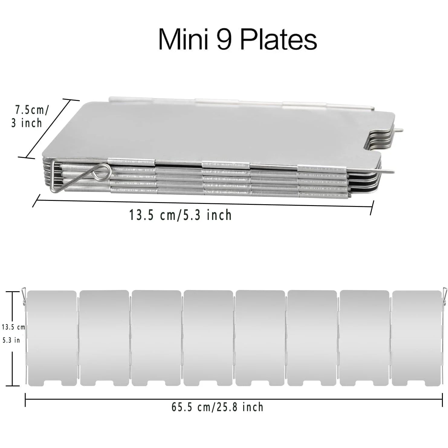 Tall Stove Windscreen-Gas Burner Windshield- Aluminum Camping Stove Compact Folding,Outdoor Cooker Butane Burner Wind Shield