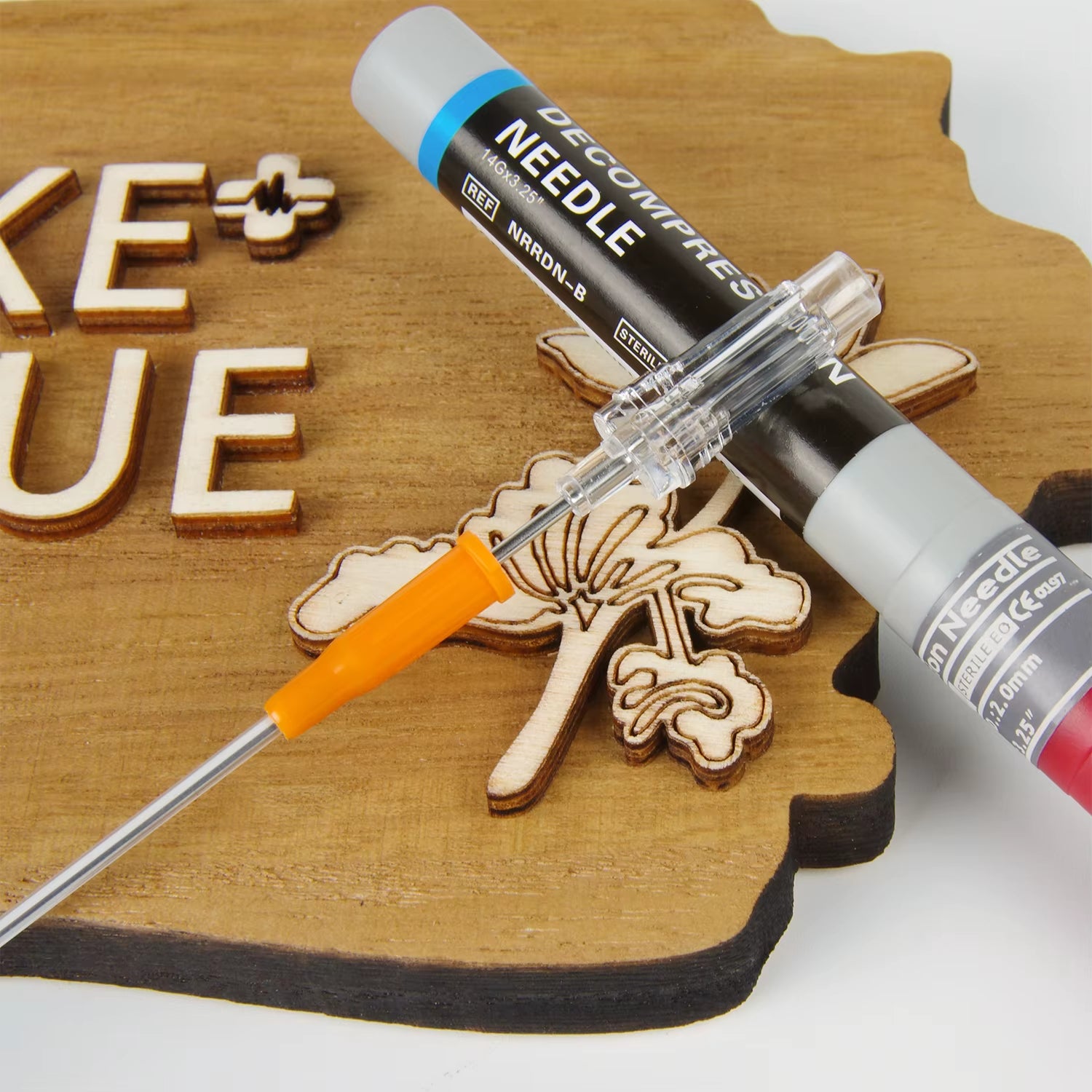 Sanke Rescue Pneumothorax Needle Trauma Medical Ifak Chest Cathether Needlecatheter 50G Needle Decompression Edc First Aid Kit