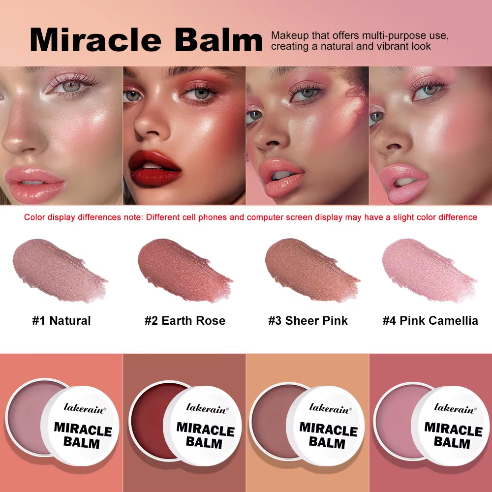 Cream Blush for Cheeks Mulit Glow Balm Blush Balm Face Makeup Radiant Finish Hydrating Creamy Lightweight & Blendable Color Face