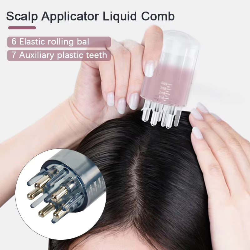 5ML Scalp Applicator Liquid Comb for Hair Growth Serum Oil Nourish Mini Portable Hair Roots Massage Medicine Comb Hair