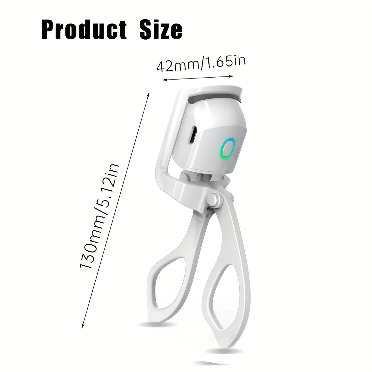 ABS Electric Eyelash Curler - Long-Lasting Curling Device with USB Rechargeable Battery, Modern Beauty Eye Instrument for Home Use, Durable & Stylish Design Beauty Fashion