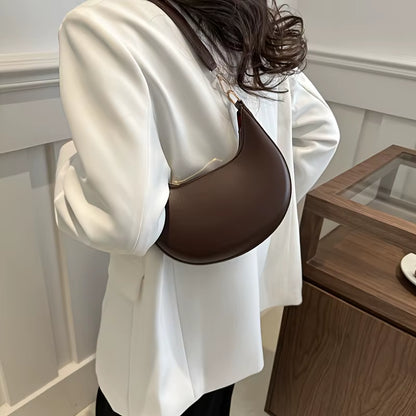 Shoulder Bags Women NEW Fashionable High-End Moon-Shaped Baseball Bag Showing Luxury Women'S Single Shoulder Bag