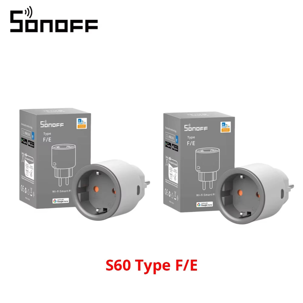 S60 EU  Wifi Socket Smart Wifi Plug with Energy Monitoring Remote Control Timer Voice Control Smart Scene