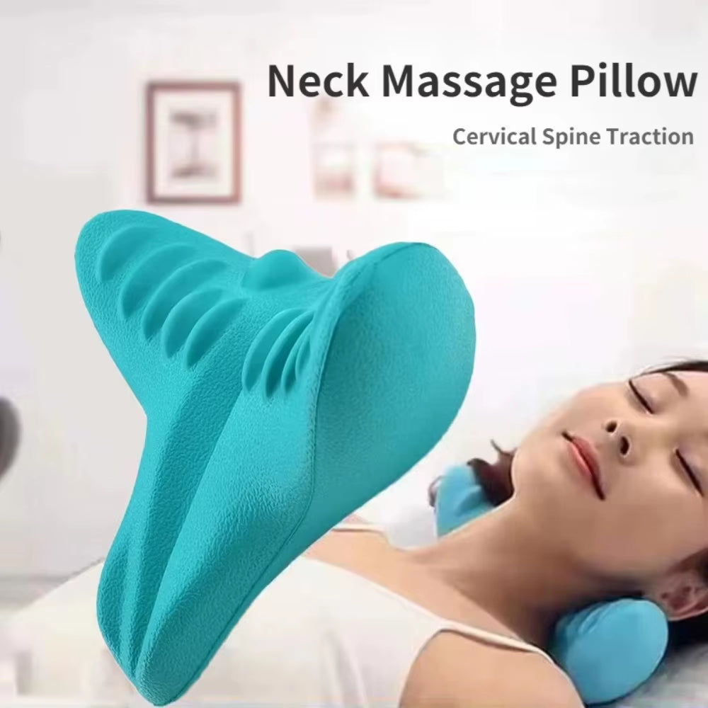 Massage Pillow Cervical Traction Cervical Muscle Relaxer Massager Shoulder Neck Traction Correction for Relief Spine Alignment