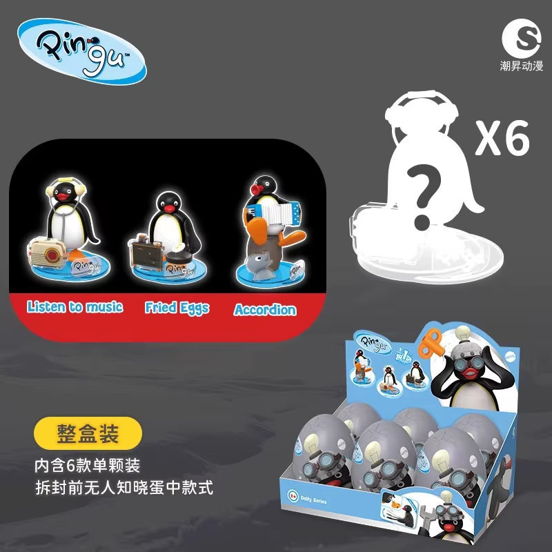 Anime Pingu Gashapon Blind Box Cute Surprise Mystery Boxes Figures Model Toys Cartoon Kawaii Desktop Decor Accessories Kid Gift