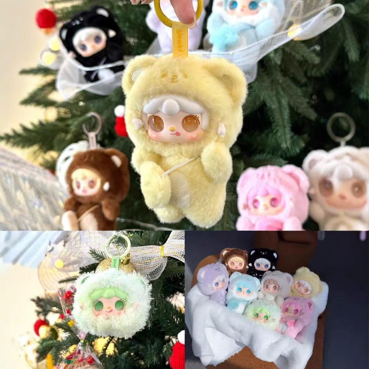 Yooki V4 Plush Take a Bite of Bear Series Cute Pendant Blind Box Desktop Ornament Toy Anime Cartoon Doll Mystery Box Girl Gifts