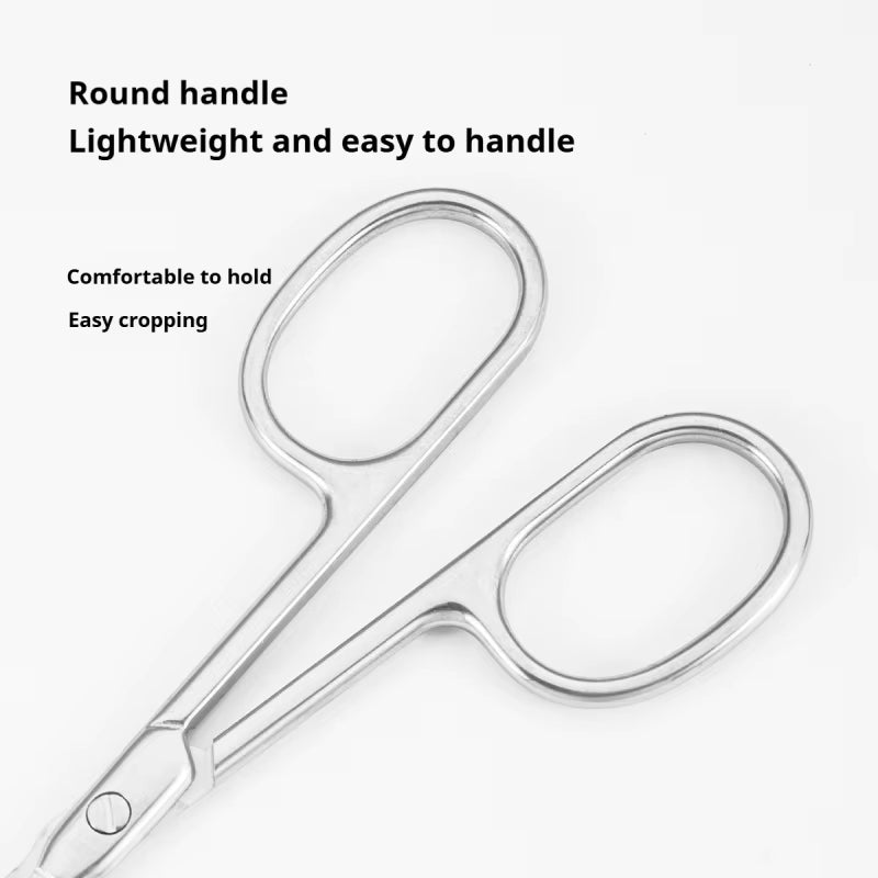 1Pcs 2.5 Thickness Nail Cuticle Scissors Eyebrows/Eyelashes Mustache Multi-Purpose Cuticle Extra Fine Curved-Manicure Scissors
