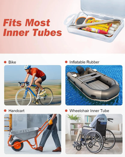 Bike Tire Repair Kit-Patches,Tire Flim,Grinding Film,Crowbar,Multifunctional Tools for Cycling Tire Patch Repair Kit