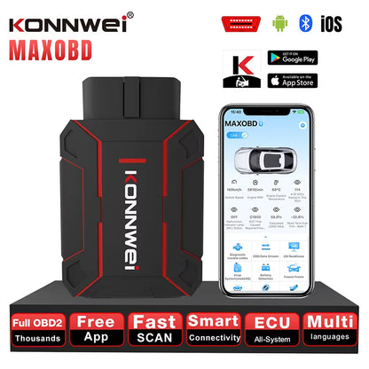 OBD2 Scanner Diagnostic Tool Bluetooth Version Full Car System BT 5.2 Code Read Engine Airbag Automatic Transmission ABS for VW