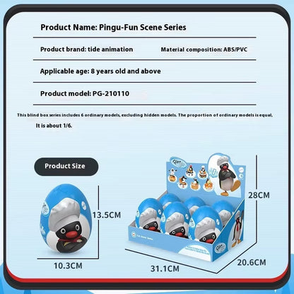 Anime Pingu Gashapon Blind Box Cute Surprise Mystery Boxes Figures Model Toys Cartoon Kawaii Desktop Decor Accessories Kid Gift