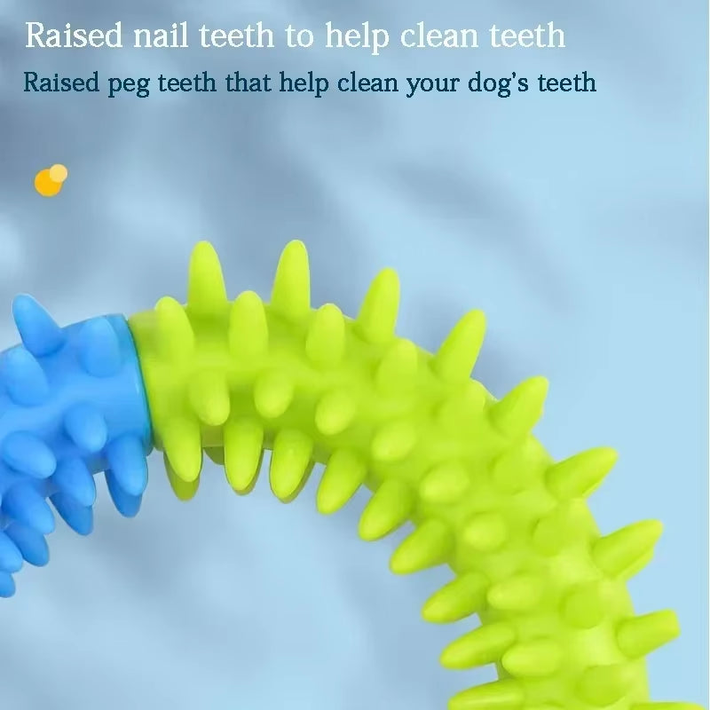 Cute Dog Toys Training Flying Discs Pet Ring Spiky Circle Ring Dog Bite-Chew Molar Cleaning Tooth Pet Supply Toy Dog Accessories