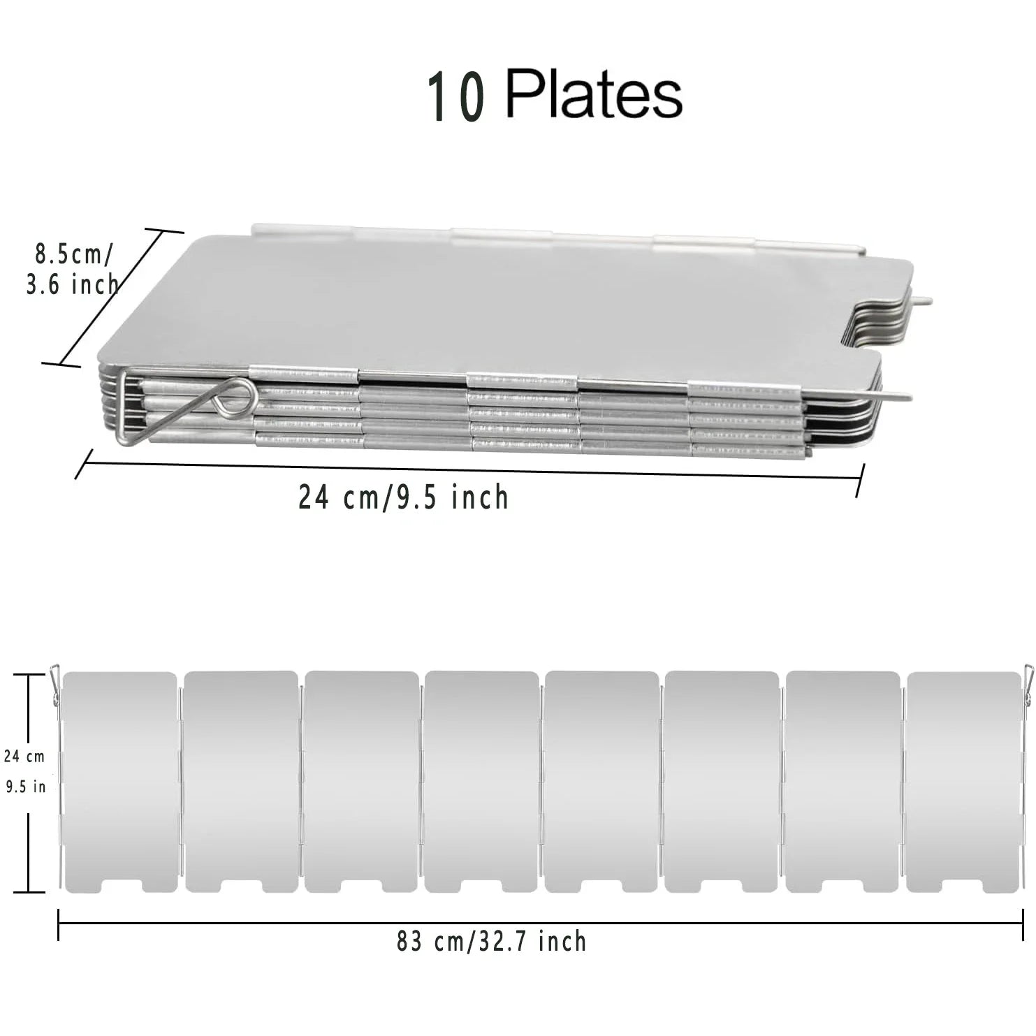 Tall Stove Windscreen-Gas Burner Windshield- Aluminum Camping Stove Compact Folding,Outdoor Cooker Butane Burner Wind Shield