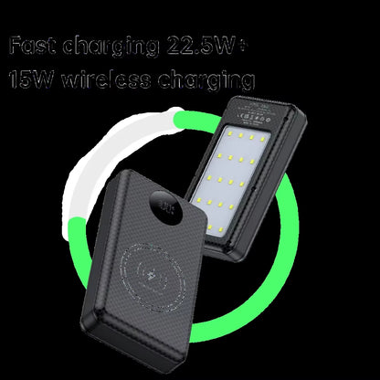 6*18650 20000Mah Power Bank Case 22.5W Fast Charging 15W Wireless Charging Mobile Power Bank Housing Battery Holder for Phone