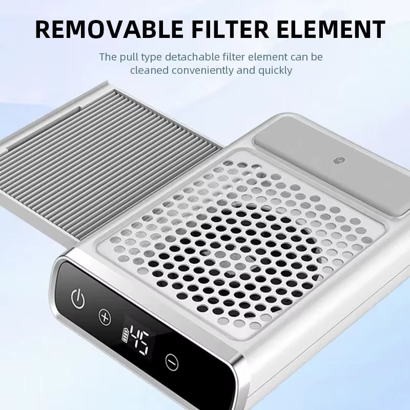 Nail Dust Extractor Vacuum – Professional Manicure Equipment with Adjustable Speed & Reusable Filter