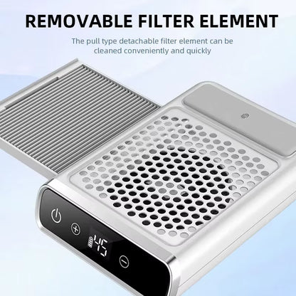 Nail Dust Extractor Vacuum – Professional Manicure Equipment with Adjustable Speed & Reusable Filter