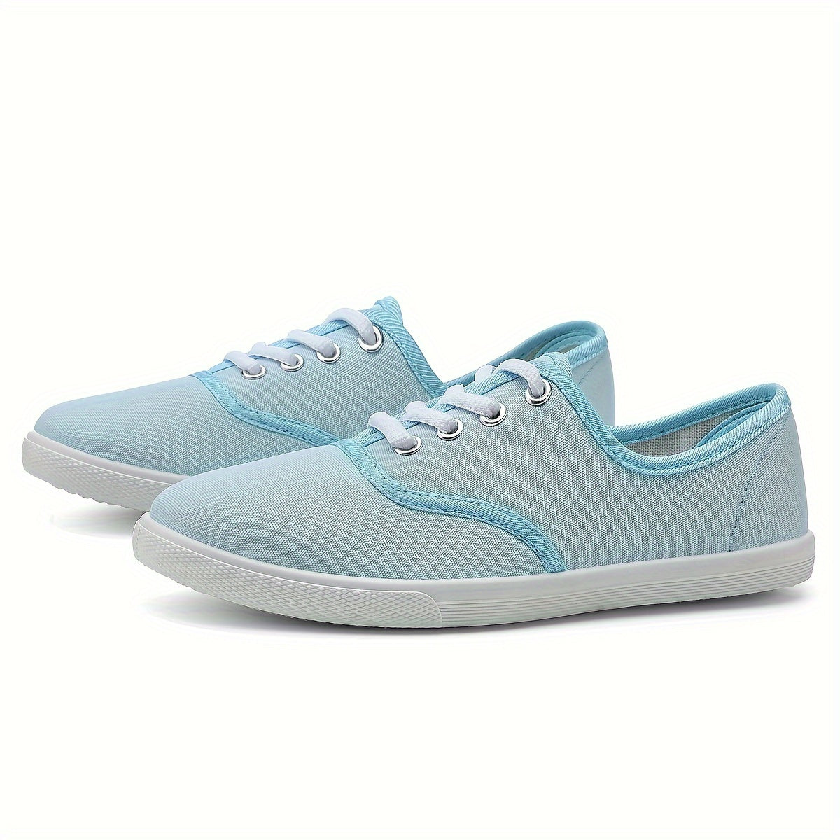 Women's Casual Canvas Sneakers, Low-Top Lace-up Walking Shoes, Lightweight & Comfort Sport Shoes Beauty World Shop
