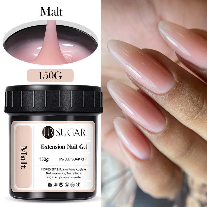 150G Quick Extension Gel Pink Jelly Milky White Camouflage Finger French Hard Gel UV LED Gel Nail Art Design Manicure