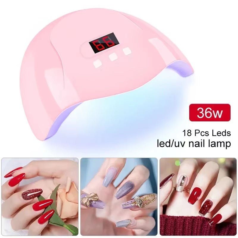 54W Nail Phototherapy Machine Gel Polish Nail Dryer Uv Led Lamp Professional Manicure Tool Salon Equipment Manicure