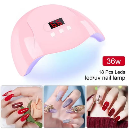 54W Nail Phototherapy Machine Gel Polish Nail Dryer Uv Led Lamp Professional Manicure Tool Salon Equipment Manicure