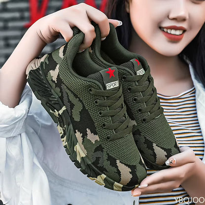 Mesh Camouflage Sports Shoes Men'S Durable Casual Shoes Men'S anti Slip Tennis Outdoor Hiking Lightweight Flat Shoes Sneakers