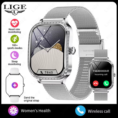Smart Watch Women Waterproof Bluetooth Call Sports Fitness Heart Rate Monitor Smartwatch Mujer Digital Women'S Smartwatches
