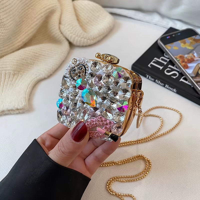 Fashion Mini Bags for Women Luxury Designer Evening Bag Female Wedding Party Bag Ladeis Chains Crossbody Bags Small Shoulder Sac