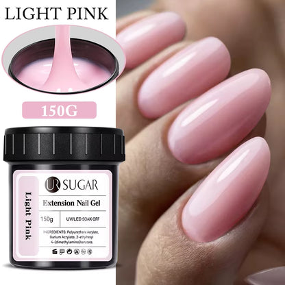 150G Quick Extension Gel Pink Jelly Milky White Camouflage Finger French Hard Gel UV LED Gel Nail Art Design Manicure