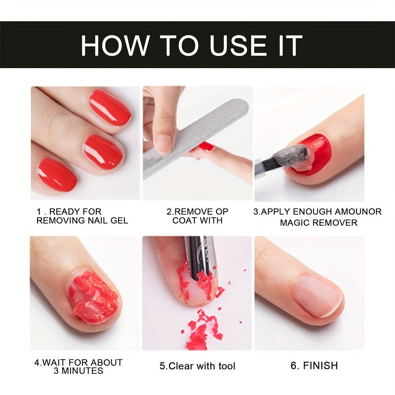 0.51oz Magic Soak-Off Quick Nail Glue Remover, Nail Polish Remover For Gel Nails Polish Beauty Fashion