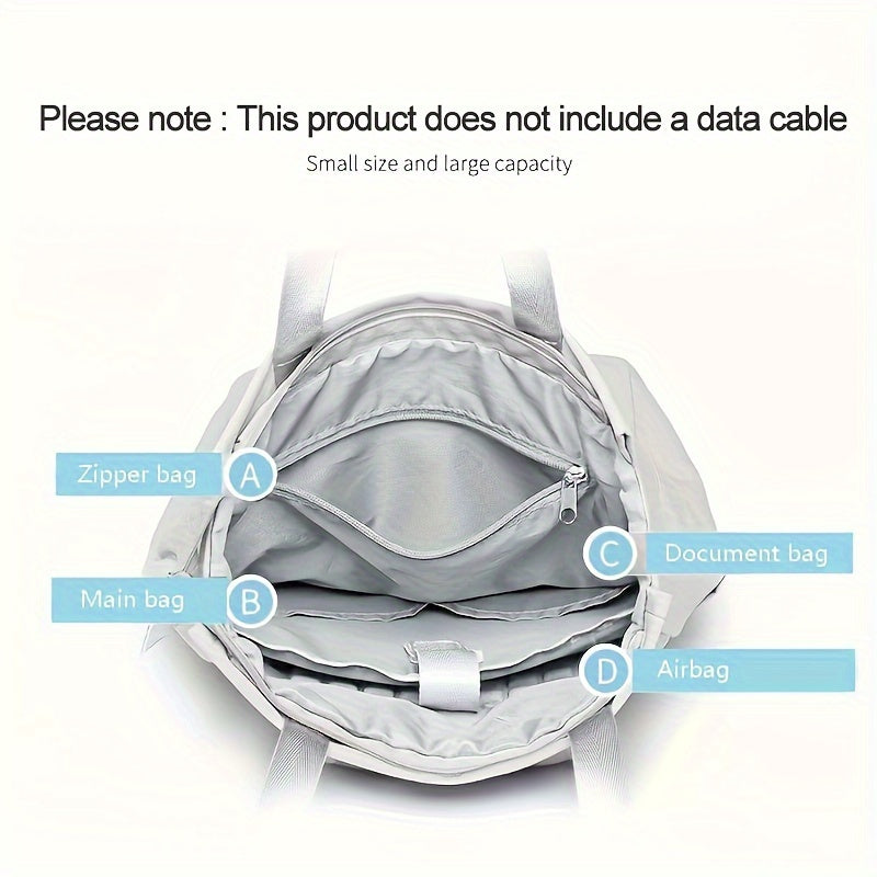 Adjustable Strap Laptop Backpack - Durable Nylon, Zipper Closure, Multiple Compartments, Casual Style, High School Backpack, Casual Backpack | Adjustable Strap Bag | Zippered Backpack Beauty Fashion