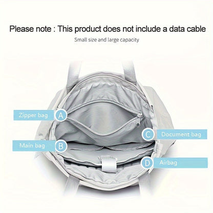 Adjustable Strap Laptop Backpack - Durable Nylon, Zipper Closure, Multiple Compartments, Casual Style, High School Backpack, Casual Backpack | Adjustable Strap Bag | Zippered Backpack Beauty Fashion