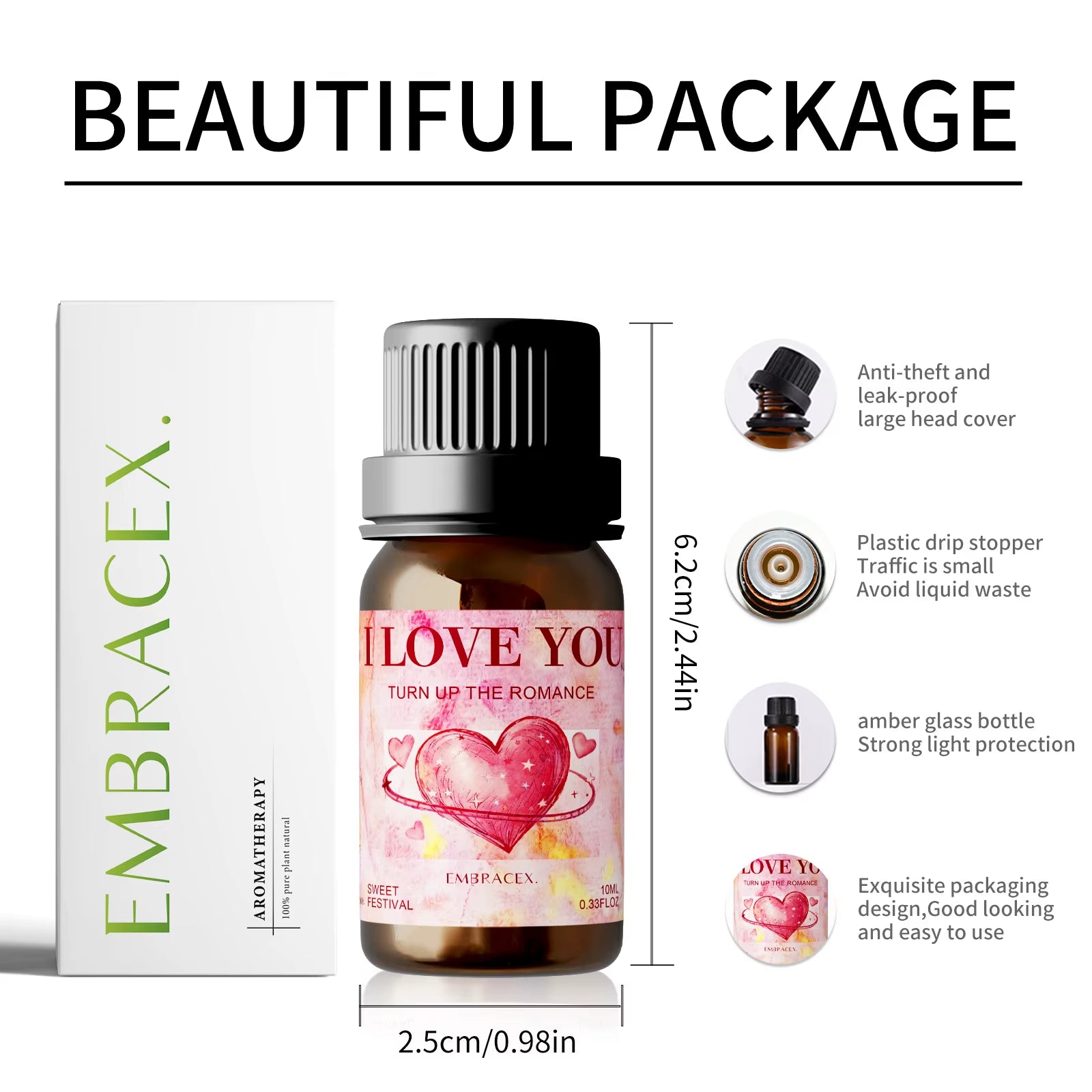 10Ml PS I Love You Essential Oil Skin-Friendly Valentine’S Gift for Her/Him Perfume Candle Decorations Soap Diffuser