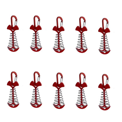 TARKA Camping Tent Pegs Deck Floor Nail Fish Bones Board Spring Nail with Rope Bucklestentnails Campingtent Supplies Accessories