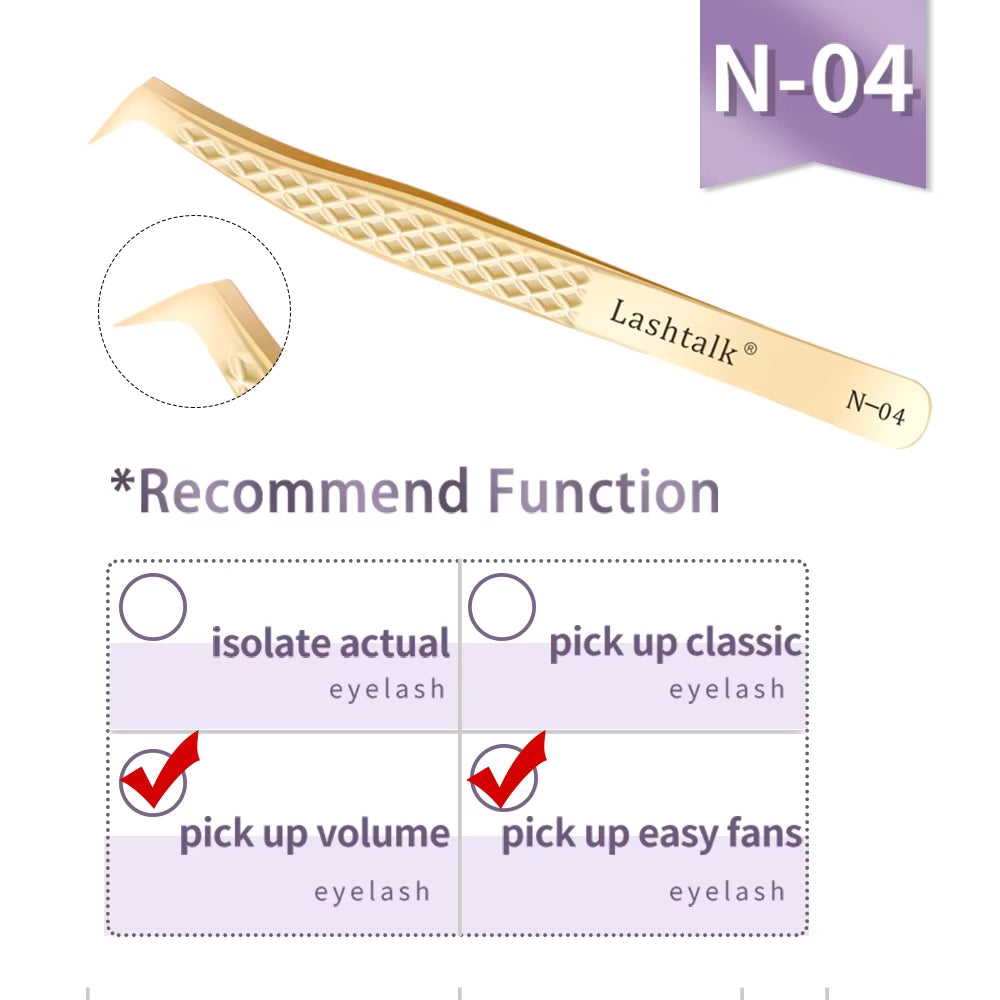Eyelash Extension Tweezers Makeup Tools from Nagaraku Stainless Steel Non-Magnetic Volume Fakelashes Supplies Accurate