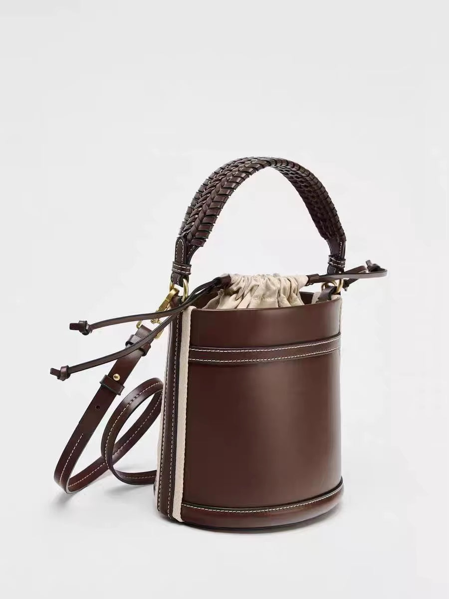 New Female Shoulder Bags Fashion Bucket Bag Handheld Bag Women'S PU Leather Bags Leisure Outdoor Crossbody Bags