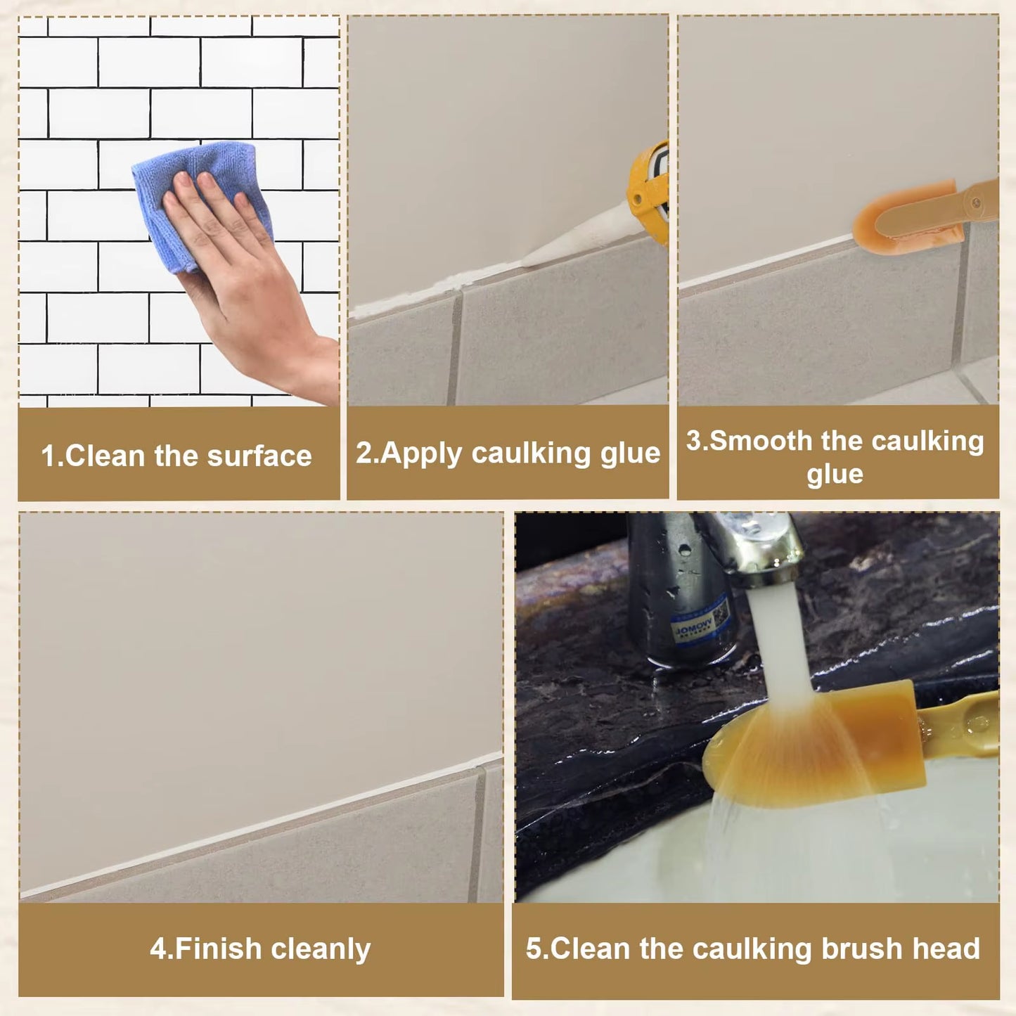 8Pcs Sealant Finishing Tools Rubber Caulk Caulking Silicone Sealant Finishing Tool Extended Length Rubber Spatula Caulking Tool