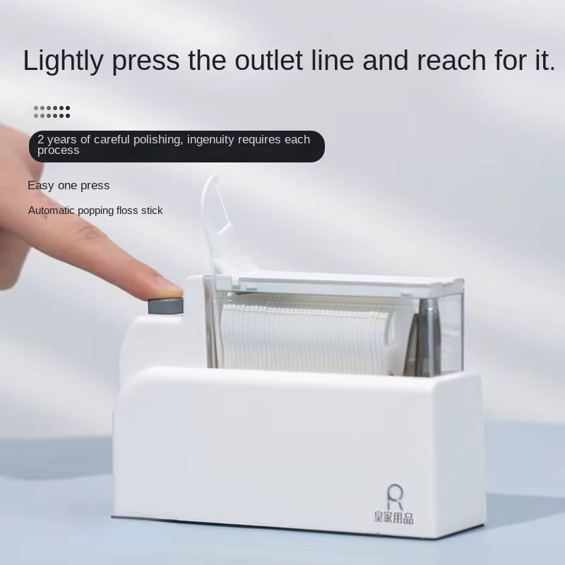 Dental Floss Pick Dispenser Pop-Up Automatic Holder with 40Count Dental Floss Sticks Portable Storage Box Toothpicks Oral Care