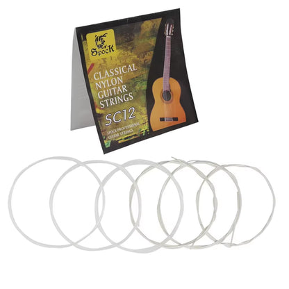 6 Pcs Nylon Classical Guitar Strings Set - Black Clear Silver Plated Copper Wound - Guitarra Strings - Guitar Accessories