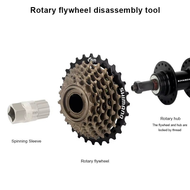 Bicycle Freewheel Sprocket Remover 12 Teeth Road MTB Mountain Bike Rear Hub Cog Flywheel Overhaul Extractor Repair Socket Tools