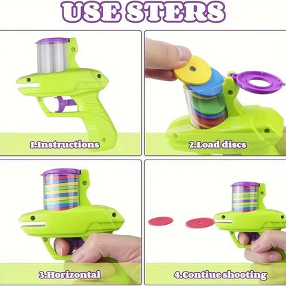 Mini Carrot Flying Disc Launcher Toy, Chew Proof Durable, Catnip Bell Stimulation, Interactive Fetch Game for Dogs Cats, Outdoor