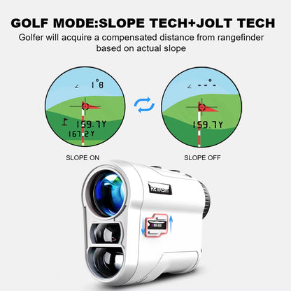Golf Laser Rangefinder 600Yards/1000Yards Slope and Flag Pin Lock Vibration for Golf Tournament Legal Hunting Survey