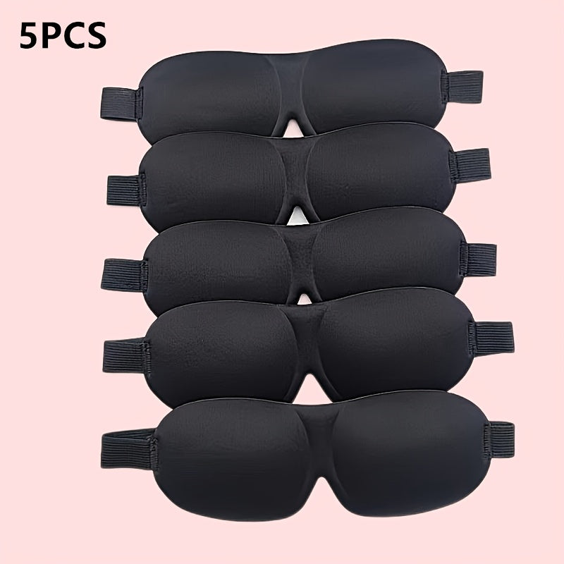 1/3/5/10 Pack Pure Blackout 3D Contoured Eye Mask for Adults - Heavy Duty Hypoallergenic & Fragrance-Free, Soft Ergonomic Fit (Men & Women) - Travel, Home, Office Use, No Leakage, Beige-Friendly - Ideal Gift for Night Beauty Fashion
